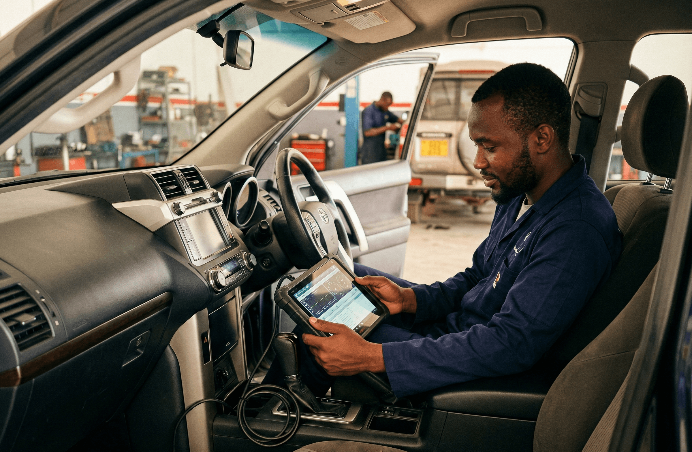 Engine diagnostics and computerized vehicle analysis at Keko Garage